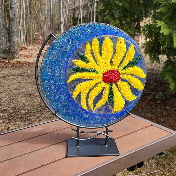 Yellow Flower Framed in Blue