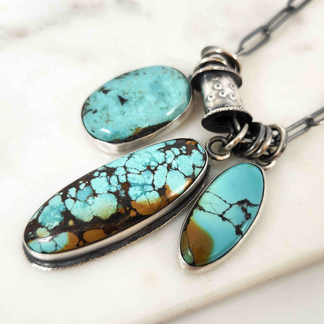 Hubei Turquoise and Bao Can Turquoise Necklace