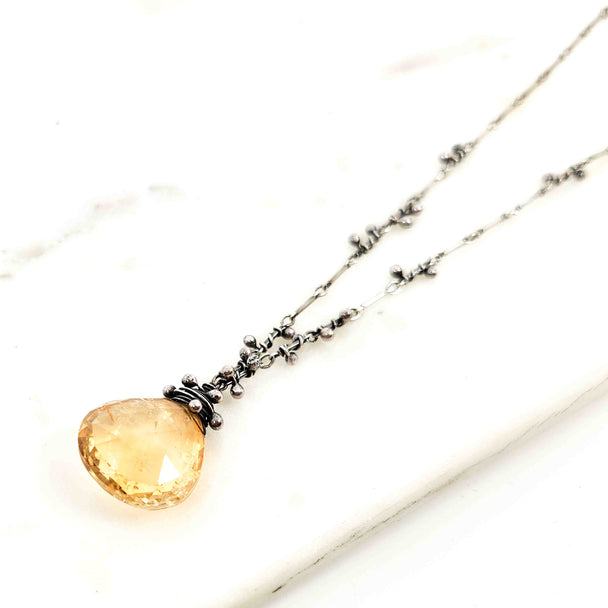 Large Citrine Swarm Necklace