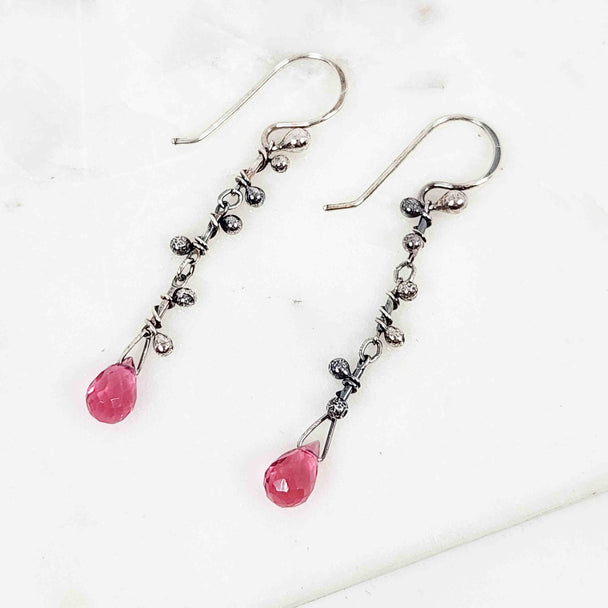 Pink Sweet Pea Earrings