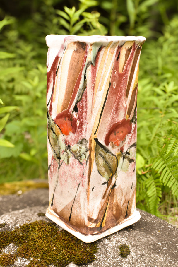10" Square Berry Vase