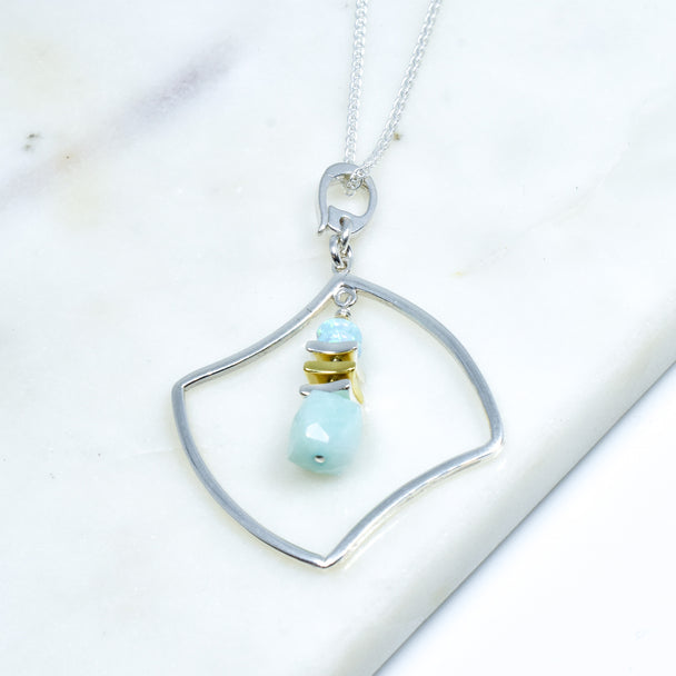 Russian Amazonite Pendant Necklace