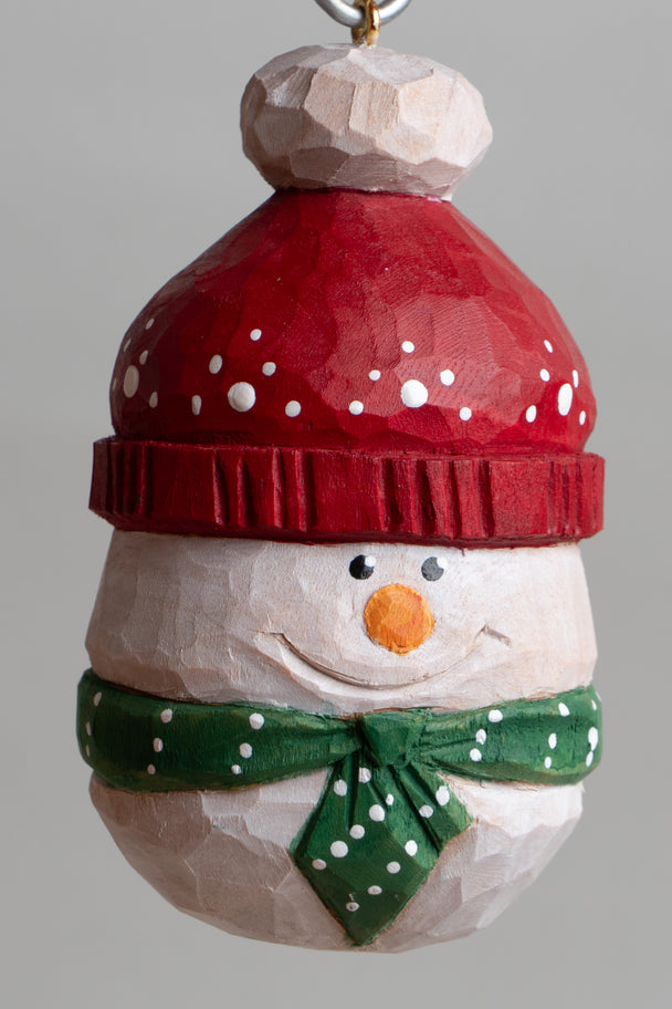 Snowman With Scarf Ornament