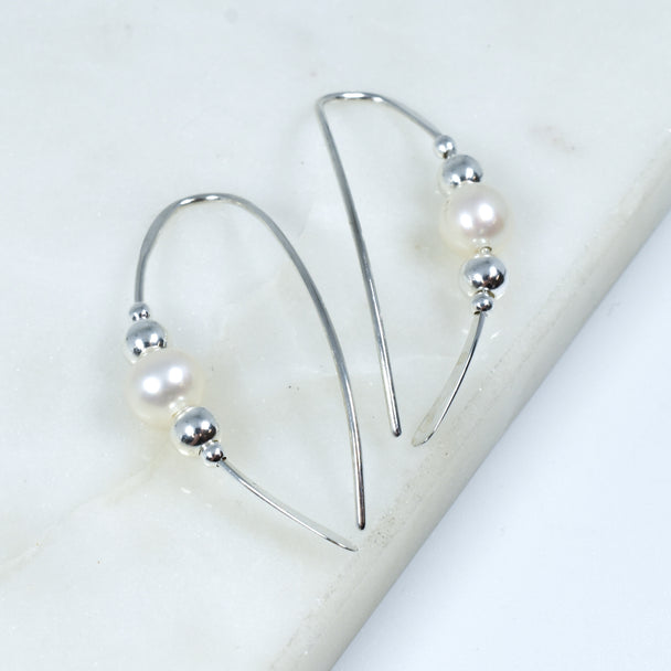 Sterling Silver Pearl Earrings