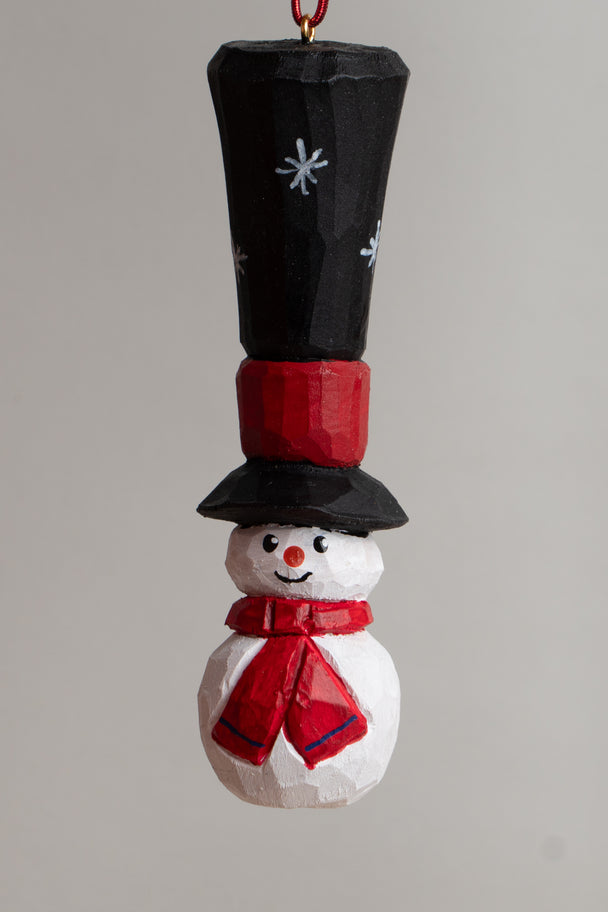 Round Snowman Ornament