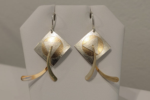 Handcrafted Mixed Metal Dangle Earrings