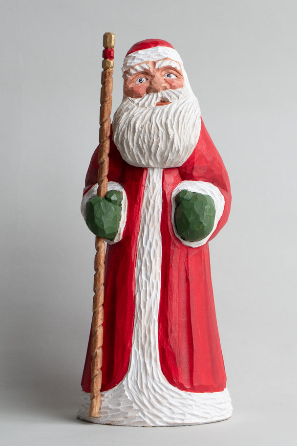 Red Santa With Staff