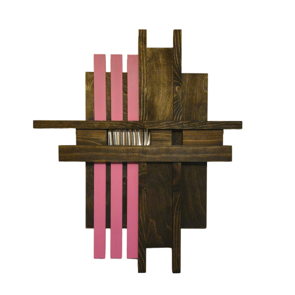 Small Pink Wood Wall Hanging