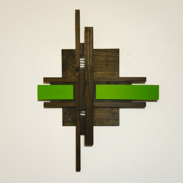 Small Lime Green Wood Wall Hanging