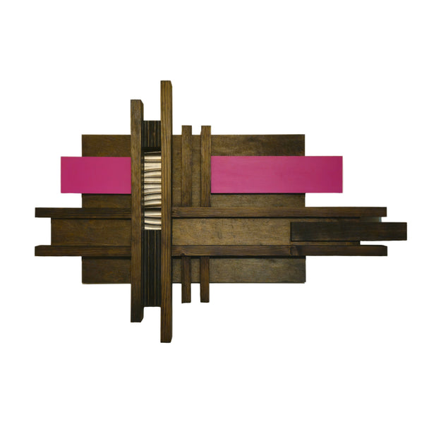 Small Magenta Wood Wall Hanging