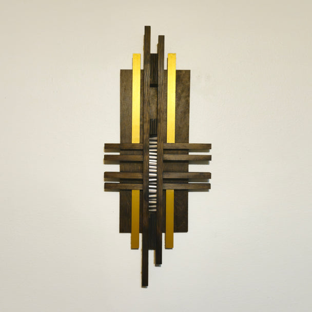 Medium Gold Wood Wall Hanging