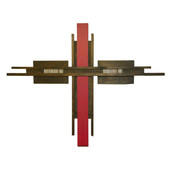 Large Red Wood Wall Hanging