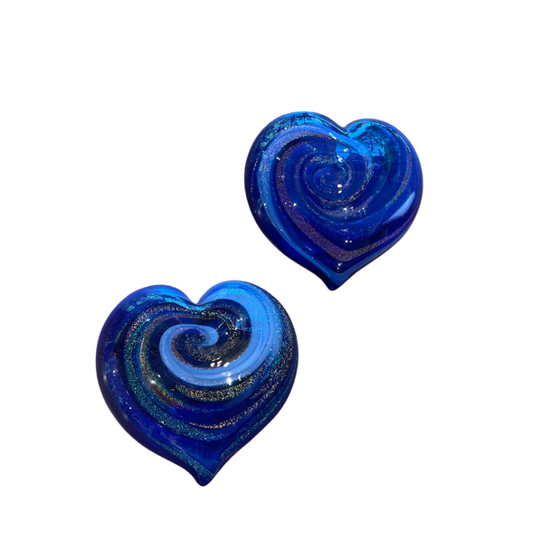 Opaque Swirly Heart Paperweight