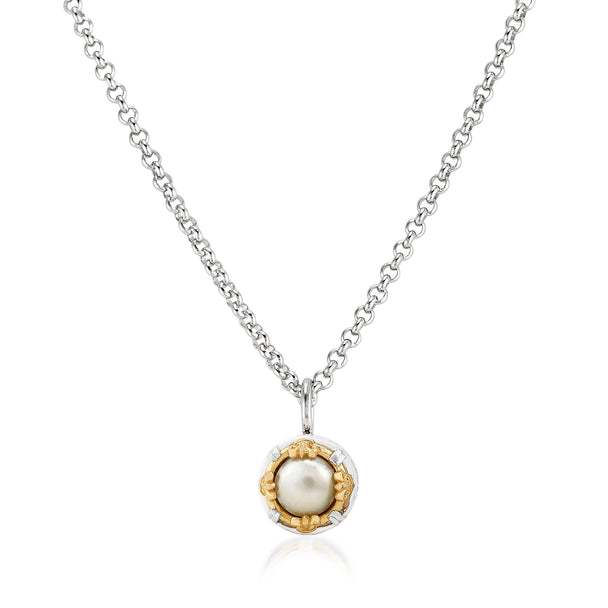 Petite Pearl Necklace with 18K Gold Vermeil