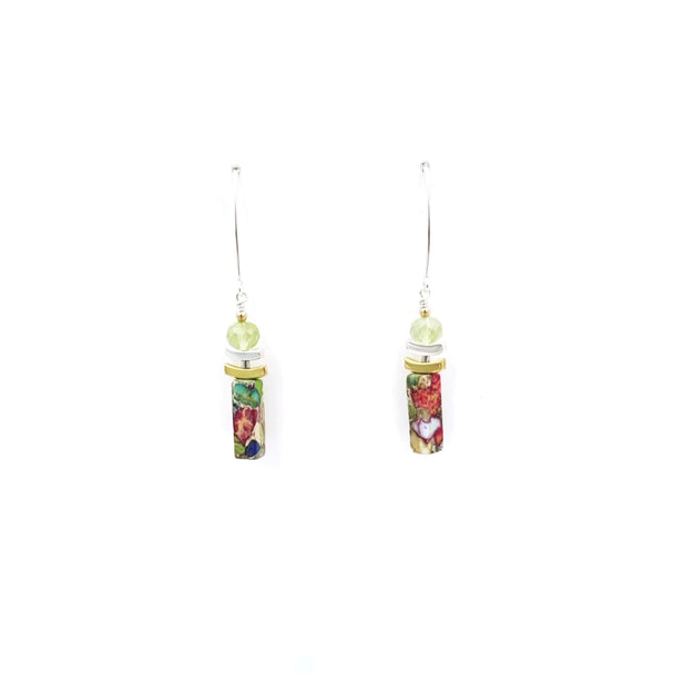Jasper and Prehnite Earrings