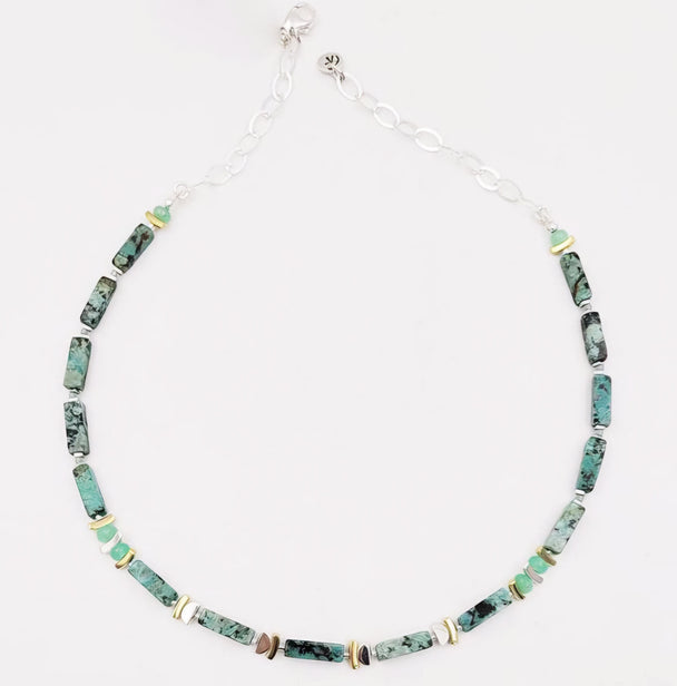 Turquoise and Chrysoprase Necklace