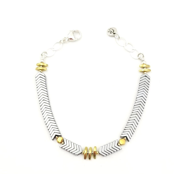 Chevron Hematine Bracelet