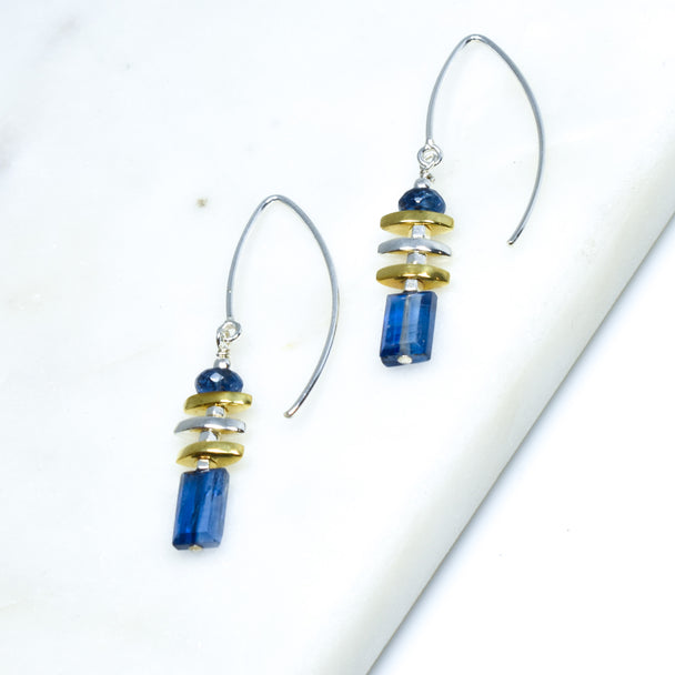Silver Kyanite Earrings