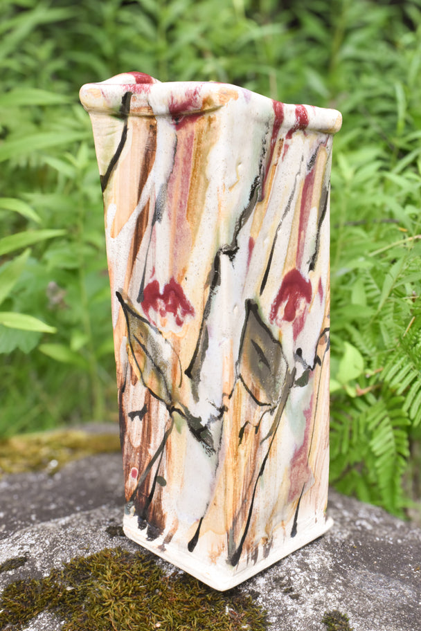 9" Square Berry Vase