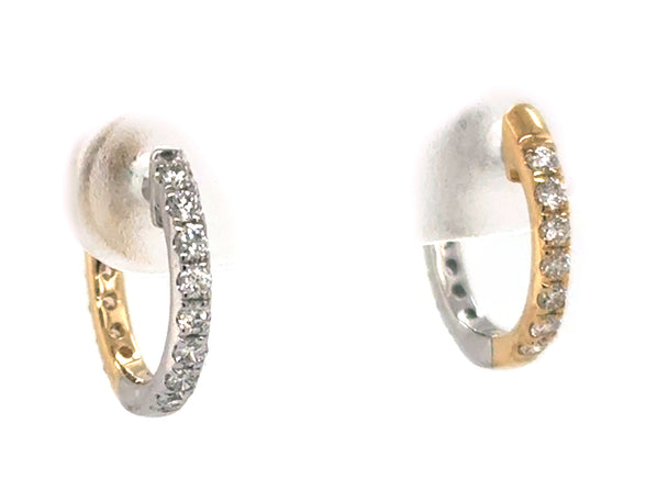 Diamond Reversible Huggy Earrings