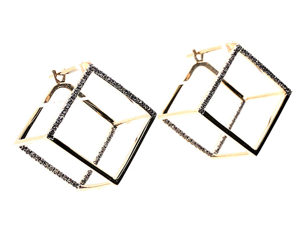 Diamond Cube Earrings