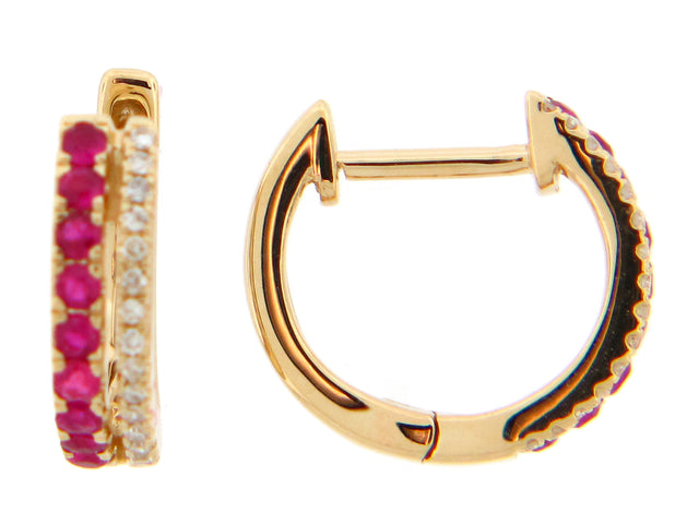 Ruby and Diamond Earrings