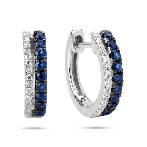 Sapphire and Diamond Earrings