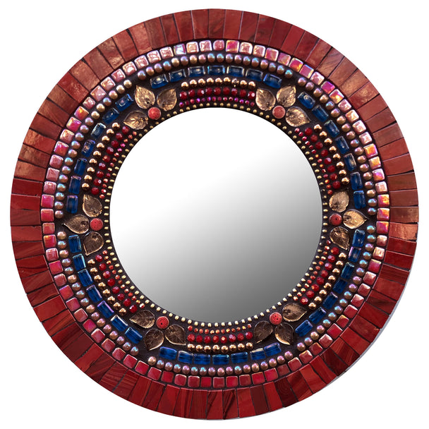 Sangria Mosaic Mirror 7"
