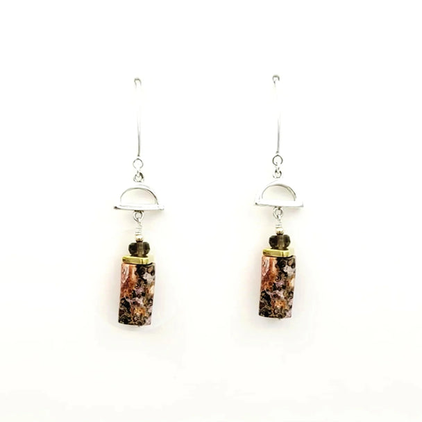 Jasper and Smoky Quartz Earrings