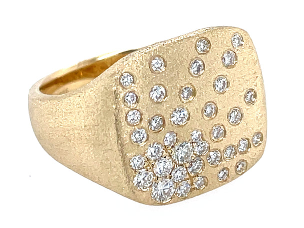 Diamond Sunburst Cushion Ring