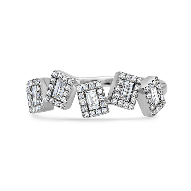Diamond Baguette Pivoting Ring
