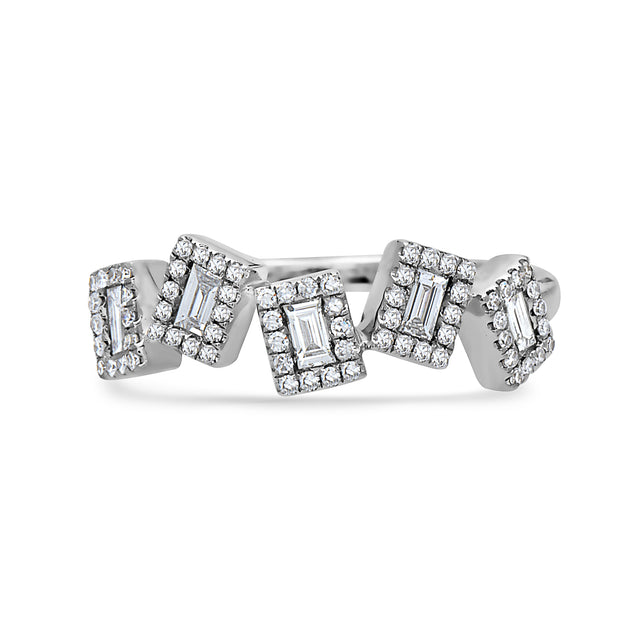Diamond Baguette Pivoting Ring