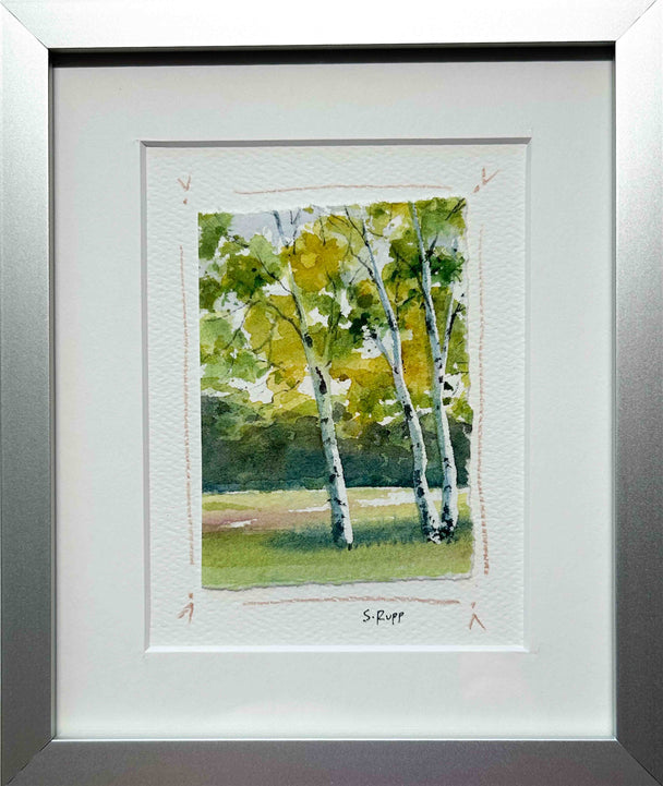 Birches Framed Card #1