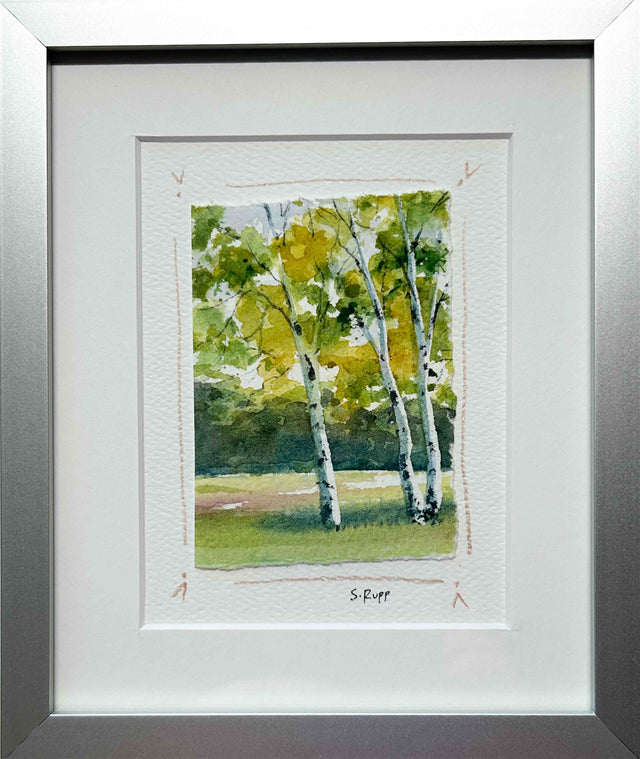 Birches Framed Card #1