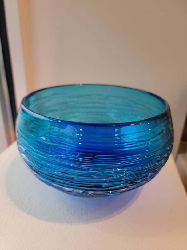 Ocean Blue Textured Bowl
