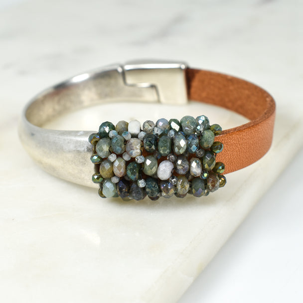 Quartz Topaz and Crystal Bracelet