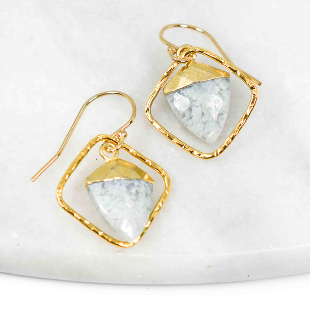 Jasper Arrow and Gold Fill Earrings