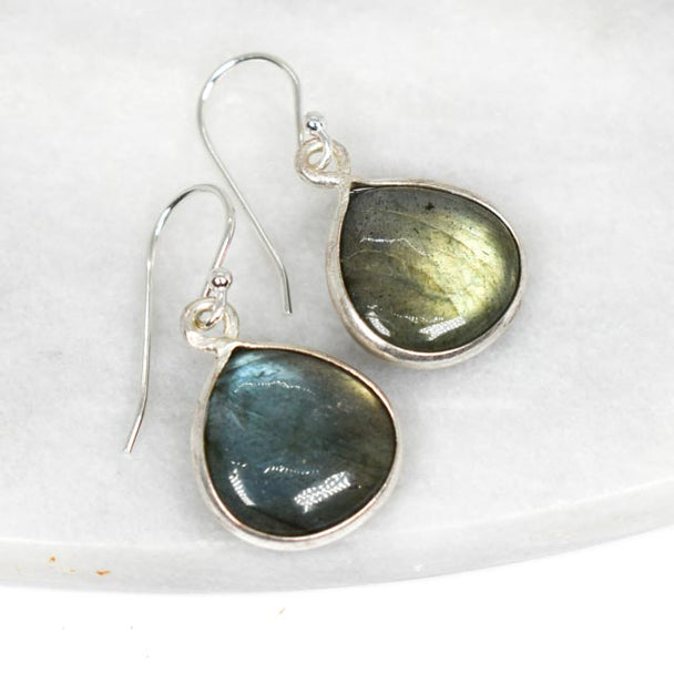 Labradorite and Silver Earrings