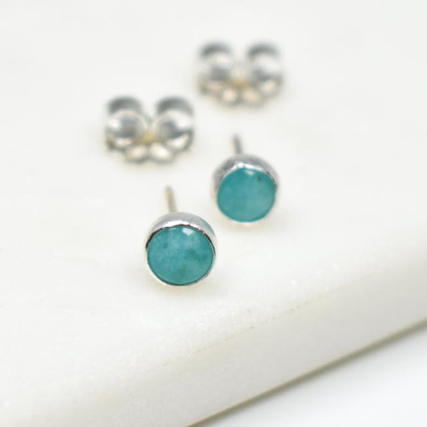 Small Turquoise Silver Studs