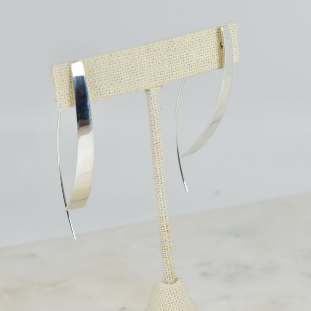 Sterling Silver Trapezoid Earrings