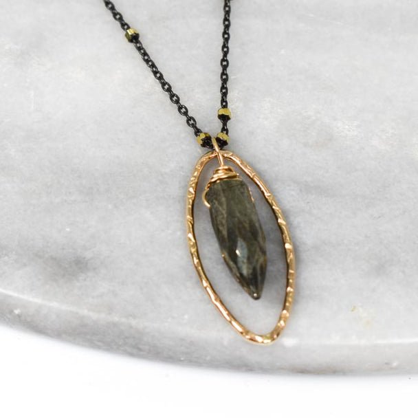 Pyrite and Gold Fill Necklace