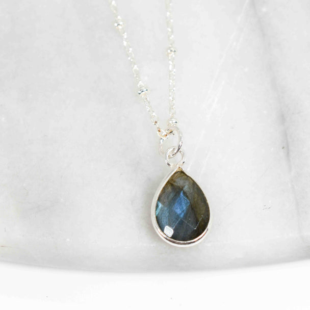 Labradorite and Sterling Silver Necklace