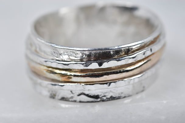 Gold and Silver Spinner Ring V