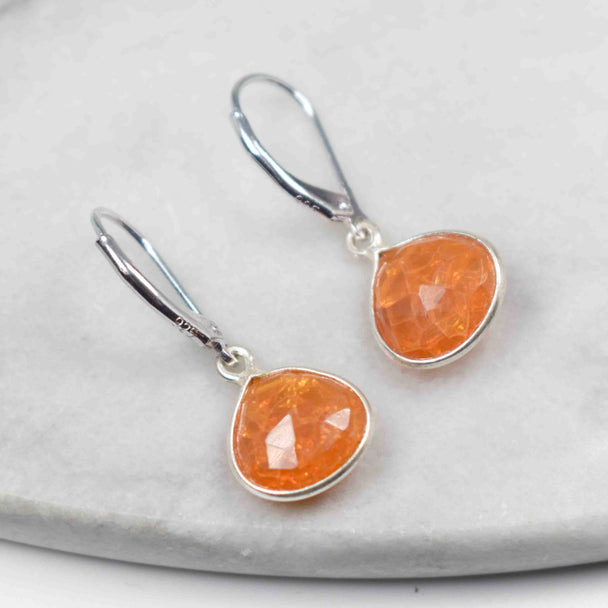 Carnelian Sterling Silver Earrings