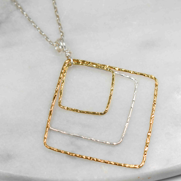 Triple Square Necklace
