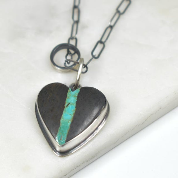 Hubei Turquoise Heart Necklace