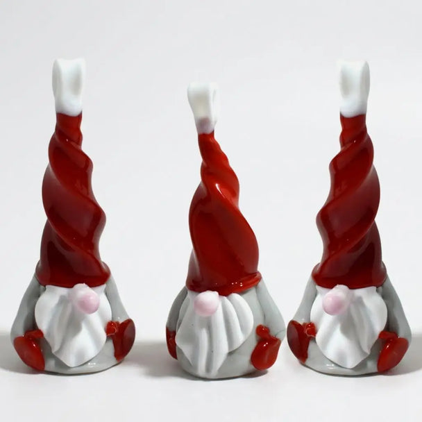 Twisted Hat Murano Glass Gnome Santa Ornament/Figurine