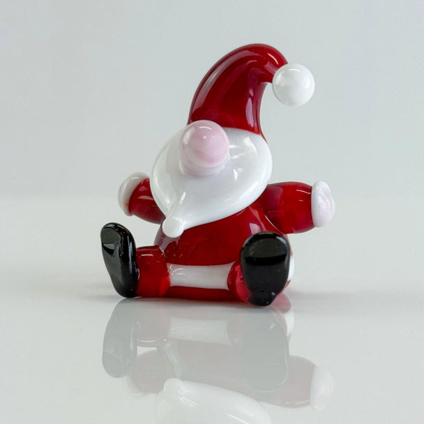 Small Sitting Murano Glass Santa