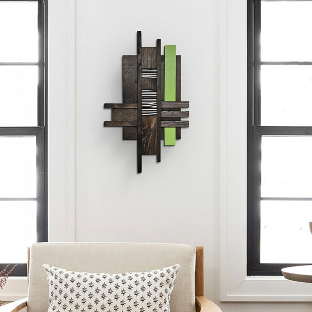 Medium Green Wood Wall Hanging