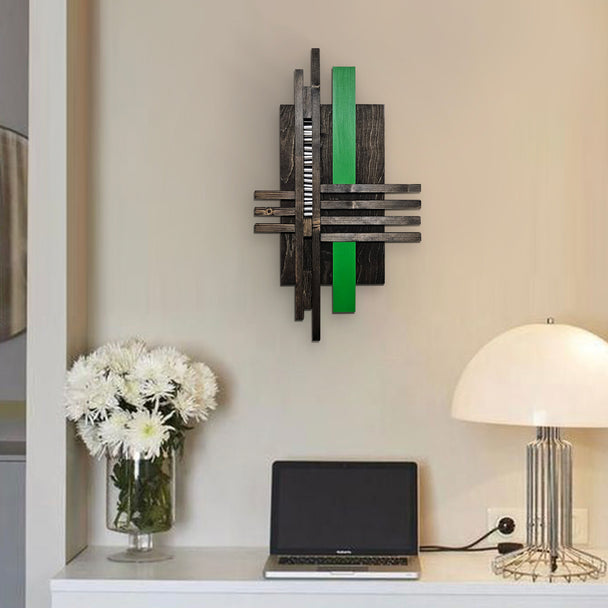 Small Green Wood Wall Hanging